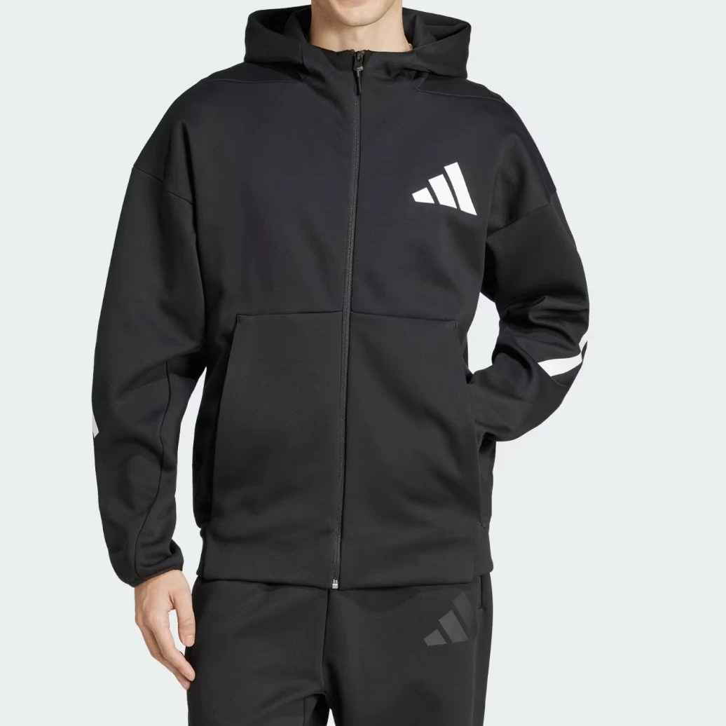 adidas/阿迪达斯男款时尚简约连帽长袖夹克外套JD5984