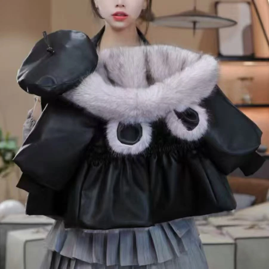 女童外套秋冬款2025新款儿童洋气加绒加厚上衣女孩冬装毛毛衣