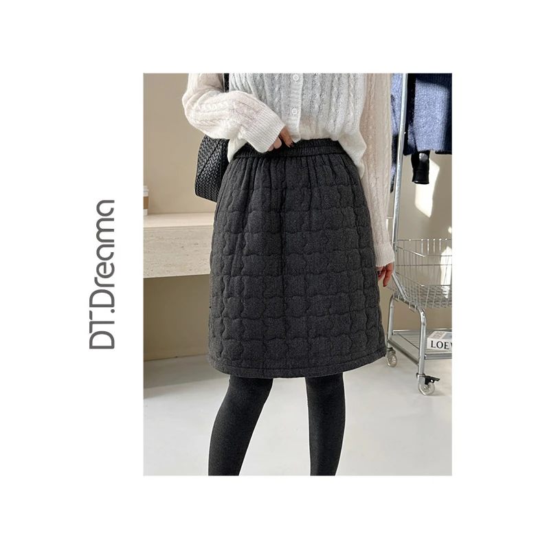 秋冬韩系复古设计感短裙女外穿百搭半身裙高腰显瘦a字裙短裙