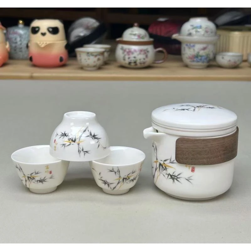 【闪购链接】富竹一壶三杯（水墨）矮—45