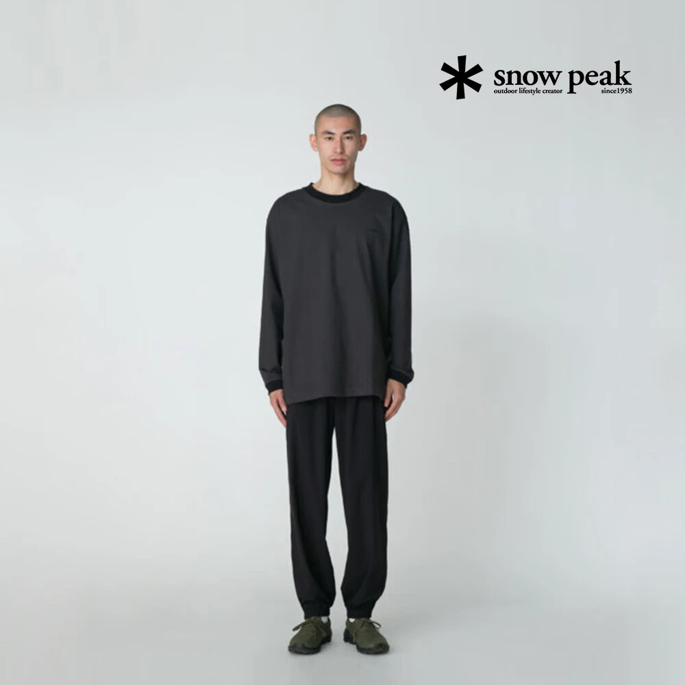 Snow Peak雪峰Heavy Cotton Border长袖T恤纯棉上衣男女春夏休闲