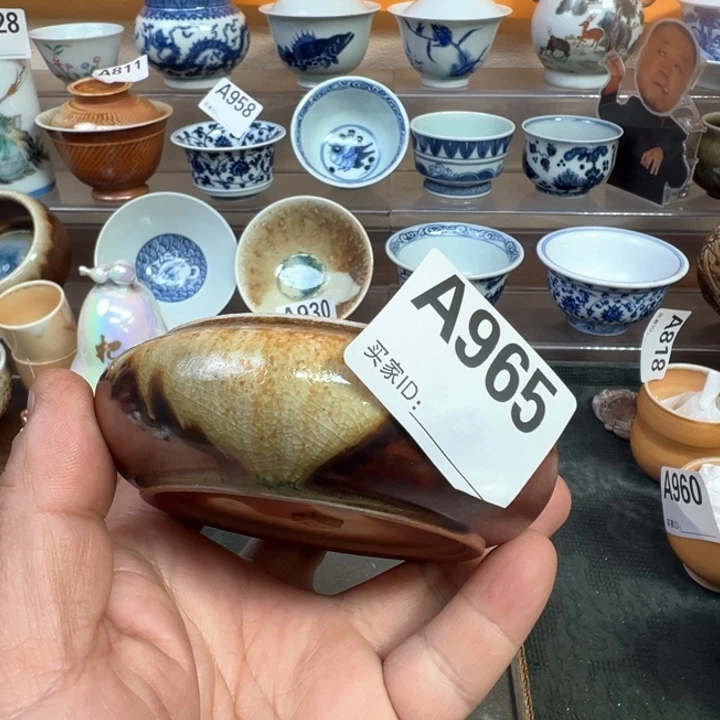 摆件N****t965景德镇手工柴烧壶承