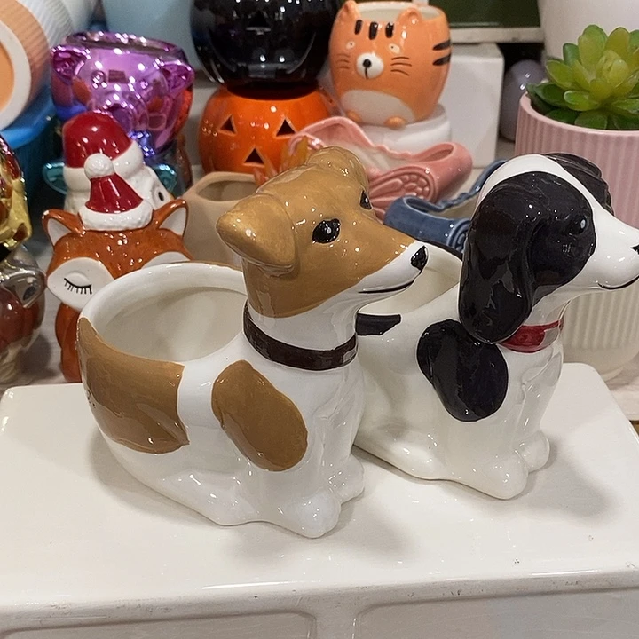 摆件陶盆有孔 瑕疵介意勿拍