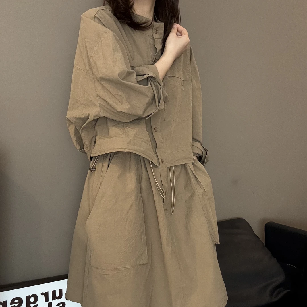 气质显瘦收腰工装连衣裙时尚设计感休闲短裙小众洋气百搭-2561