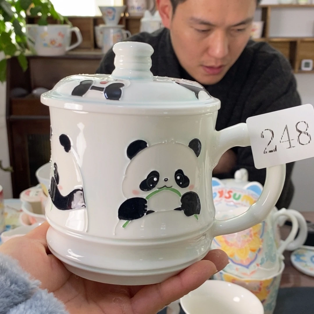 瓷片景德镇釉下彩手绘