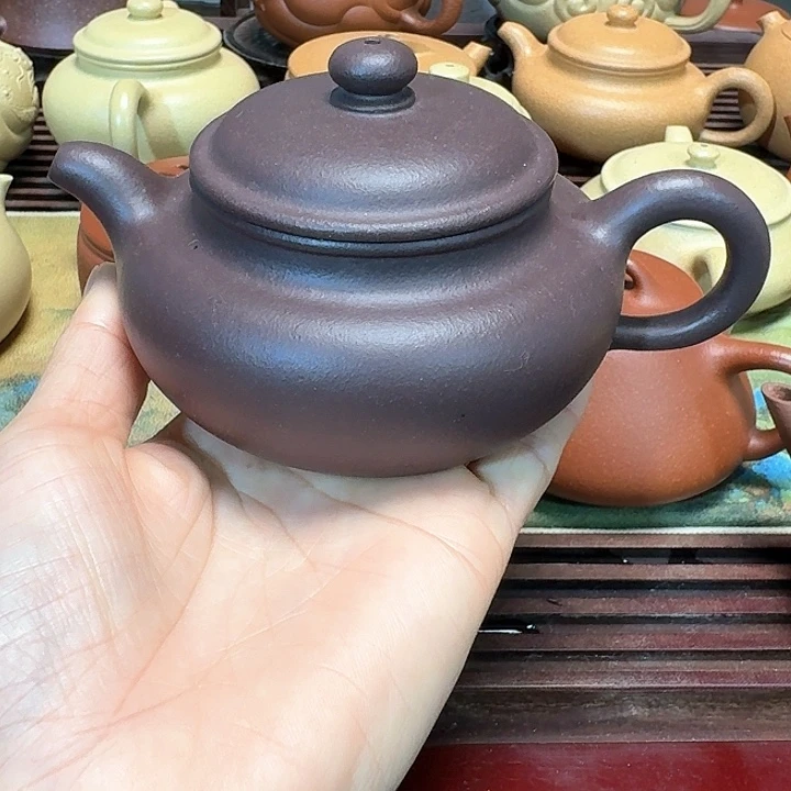 紫砂茶壶天青泥半手工微暇
