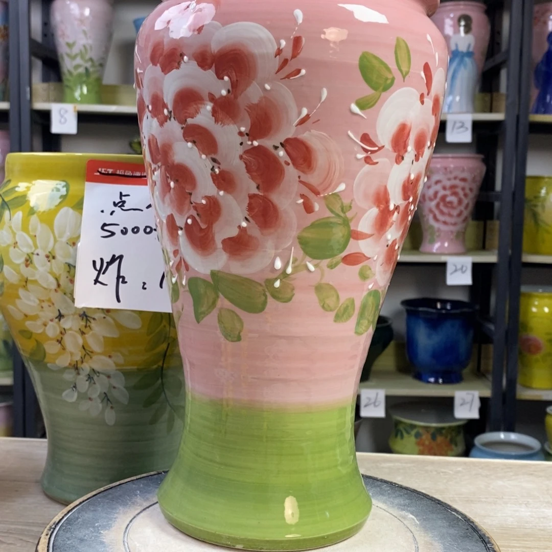 景德镇手工手绘陶瓷花盆