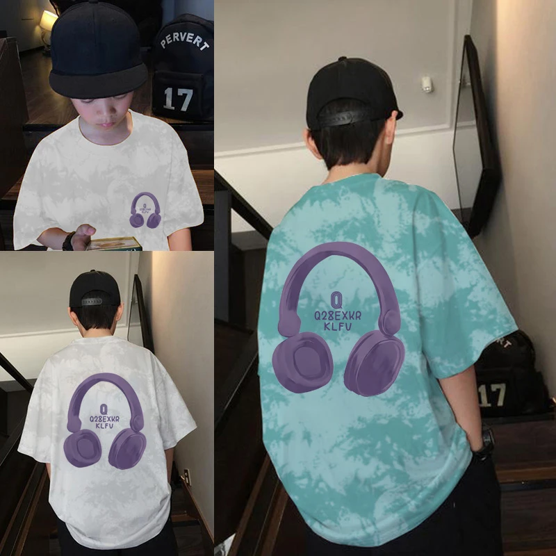 男童纯棉短袖2025新款中大童夏季短袖T桖男孩帅气百搭短袖上衣韩