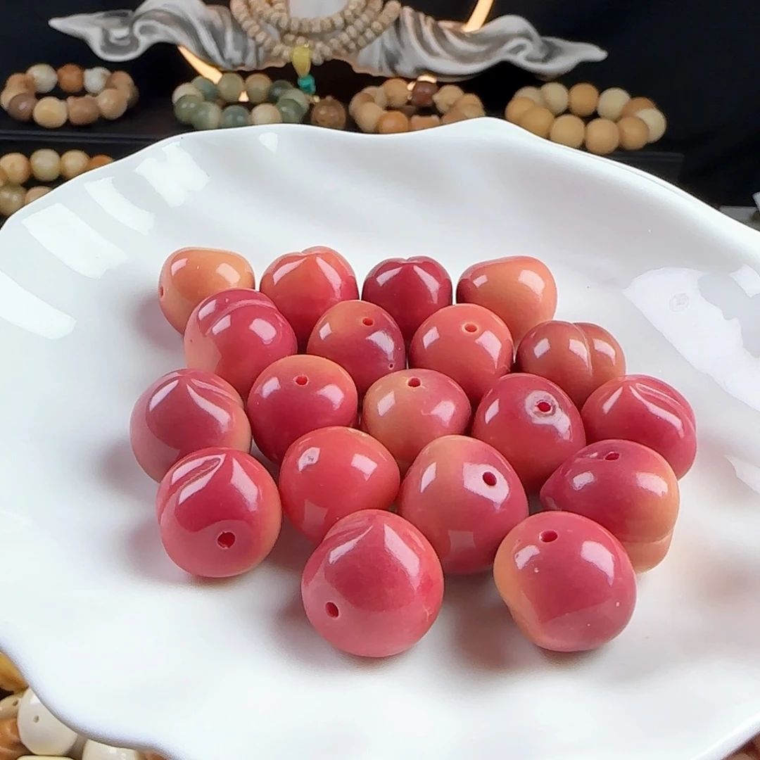 菩提根/象牙果手串瑕疵卡16/17水蜜桃15颗