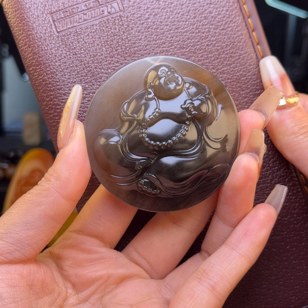 石英质玉木化吊坠未镶嵌石*人