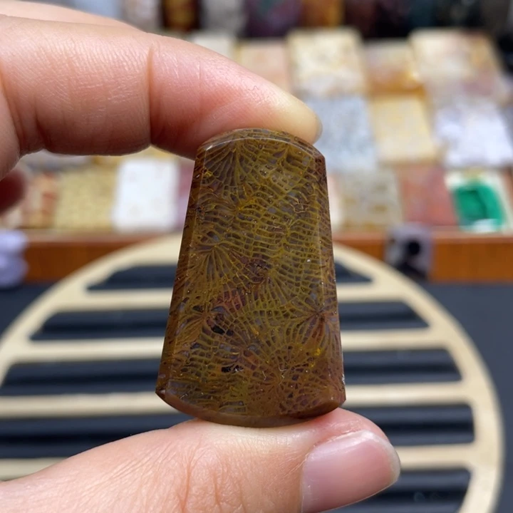 硅化玉未镶嵌颈饰k18