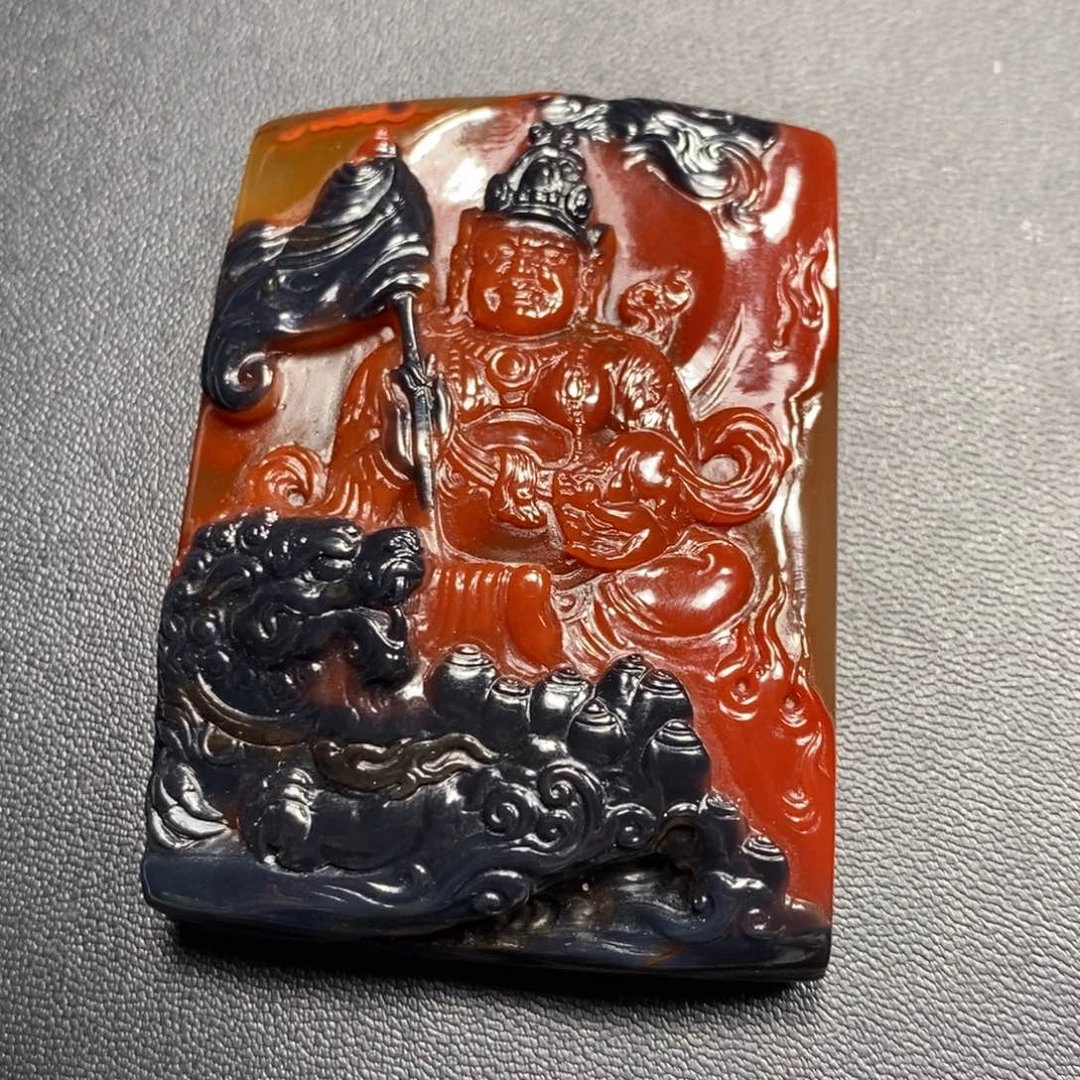 未镶嵌排子南红玛瑙哈**，