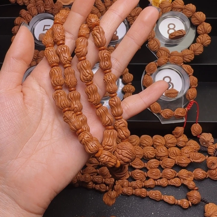 白***X手串桃核花生手持