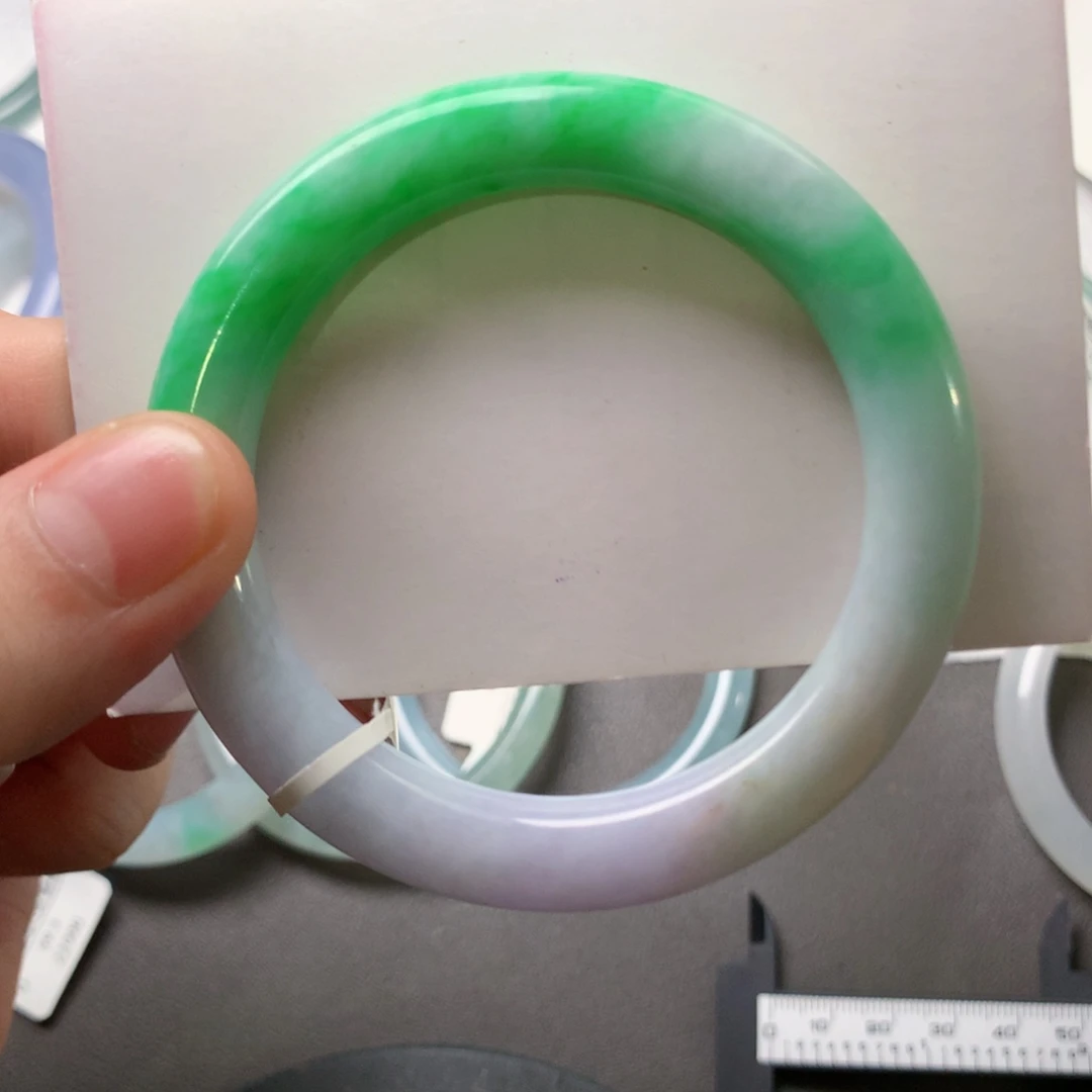 安***祥翡翠未镶嵌手镯（圆镯）53.2