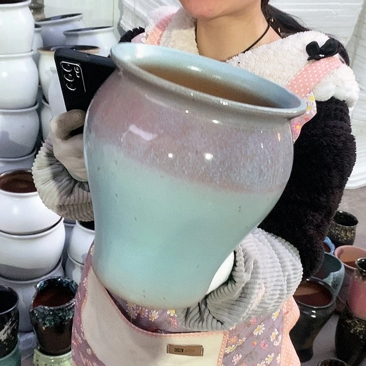 紫砂花盆瑕疵口17高20