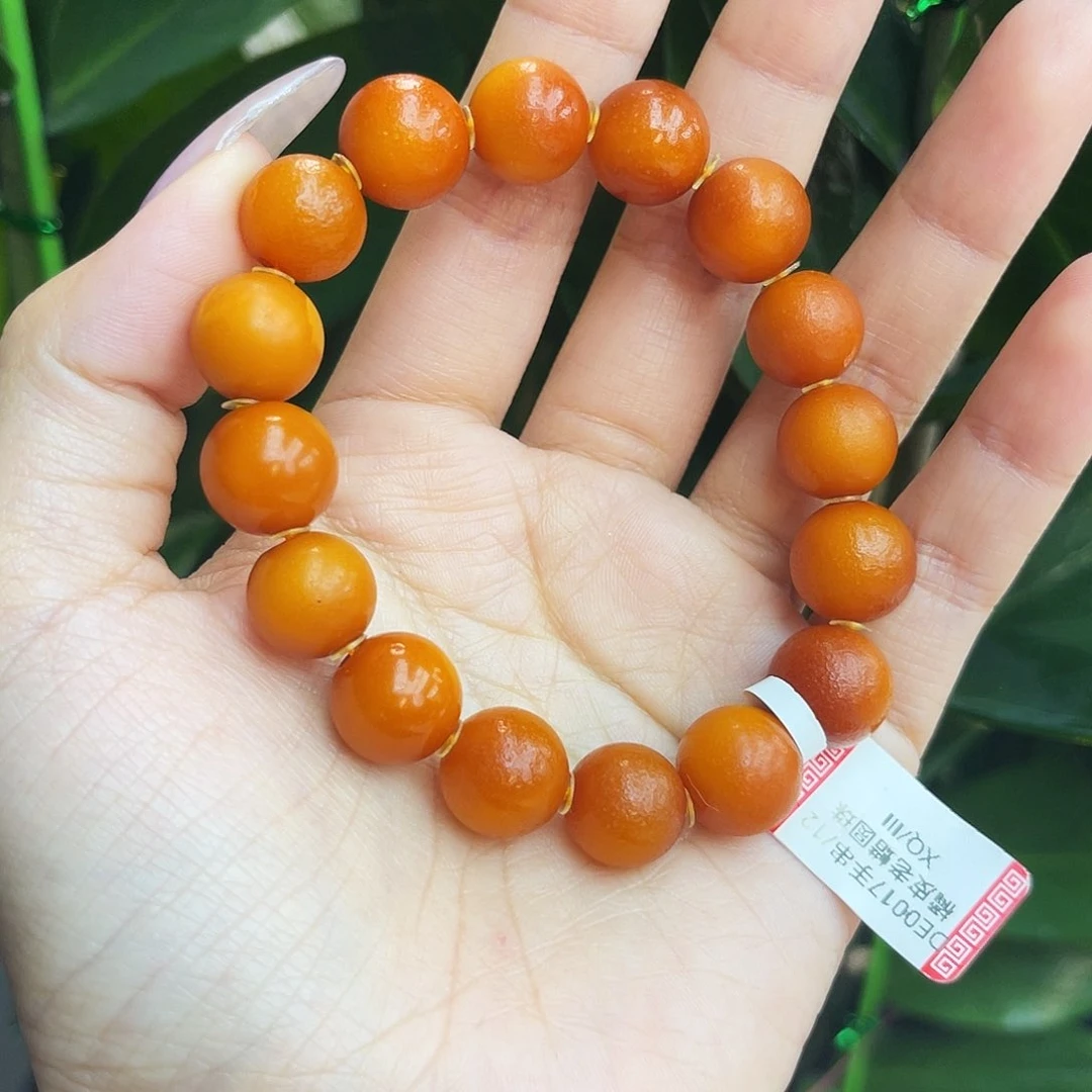 未镶嵌琥珀手链12 m老蜡