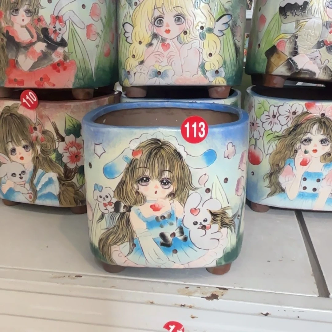 景德镇手绘花盆陶瓷12/12