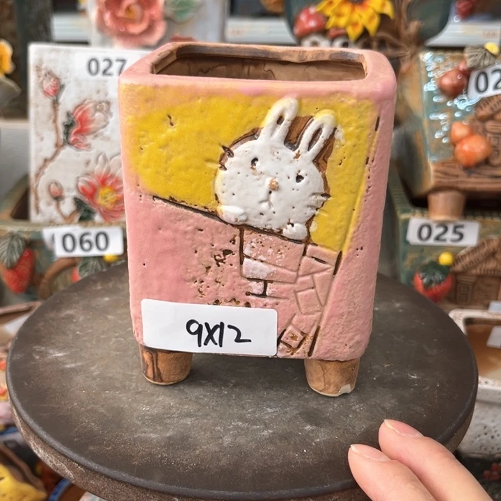 紫砂花盆粗陶材质多肉花盆