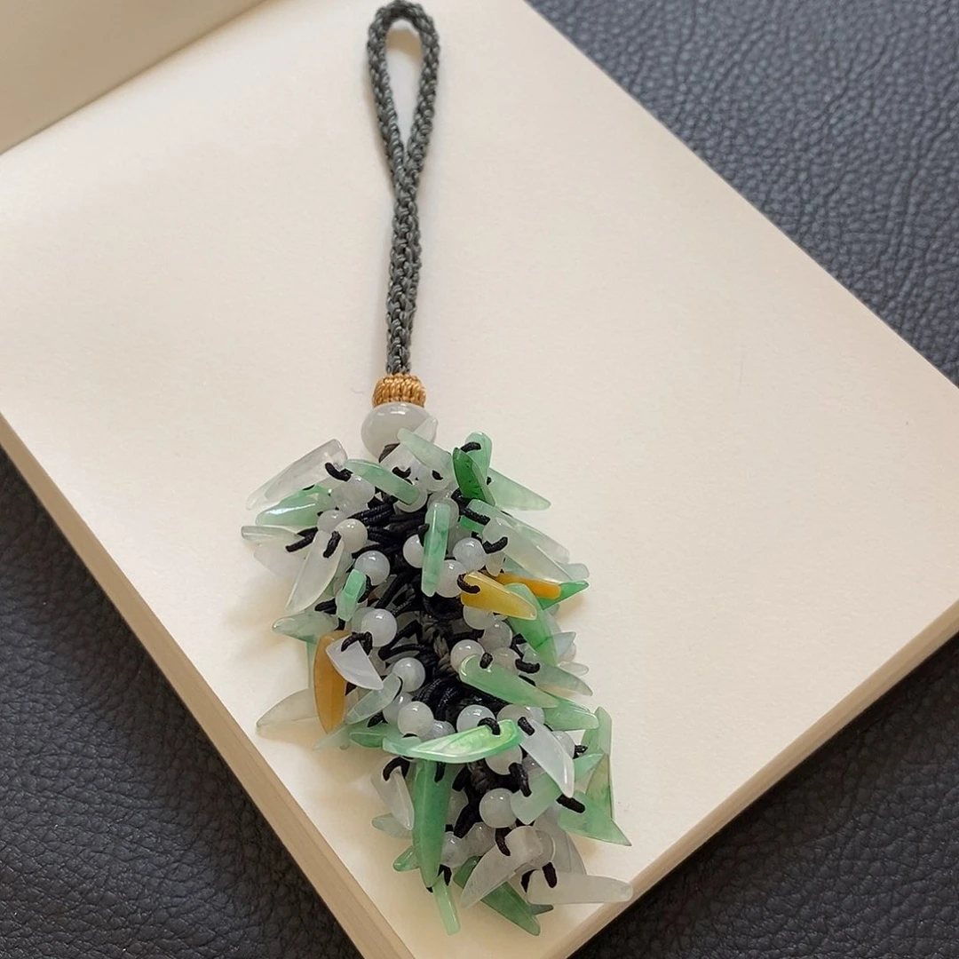 翡翠颈饰未镶嵌小辣椒钥匙挂包挂