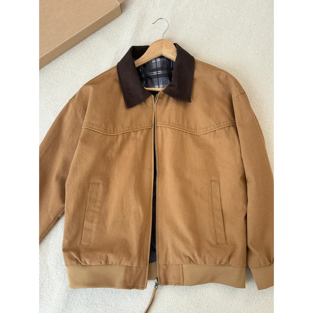 2025新款棒球服男款春秋季美式复古上衣百搭宽松休闲时尚夹克外套