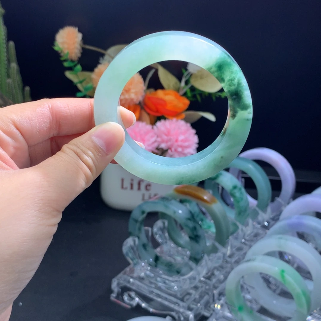 定制翡翠未镶嵌缅甸天然翡翠缅甸a货翡翠手镯