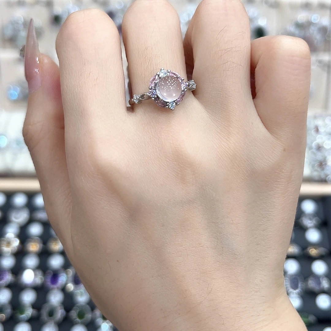 银S925镶嵌水晶戒指