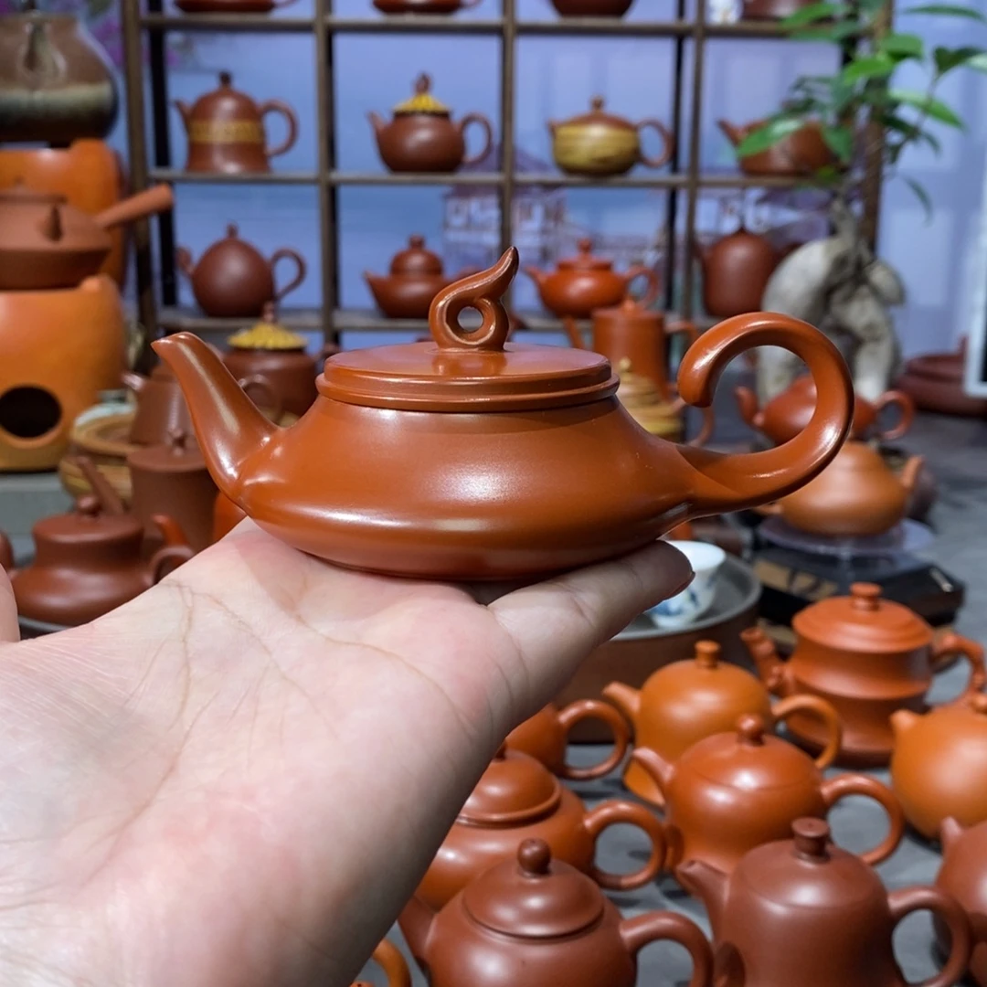 茶壶朱泥吴嘉麒朱泥一帆风顺壶90c