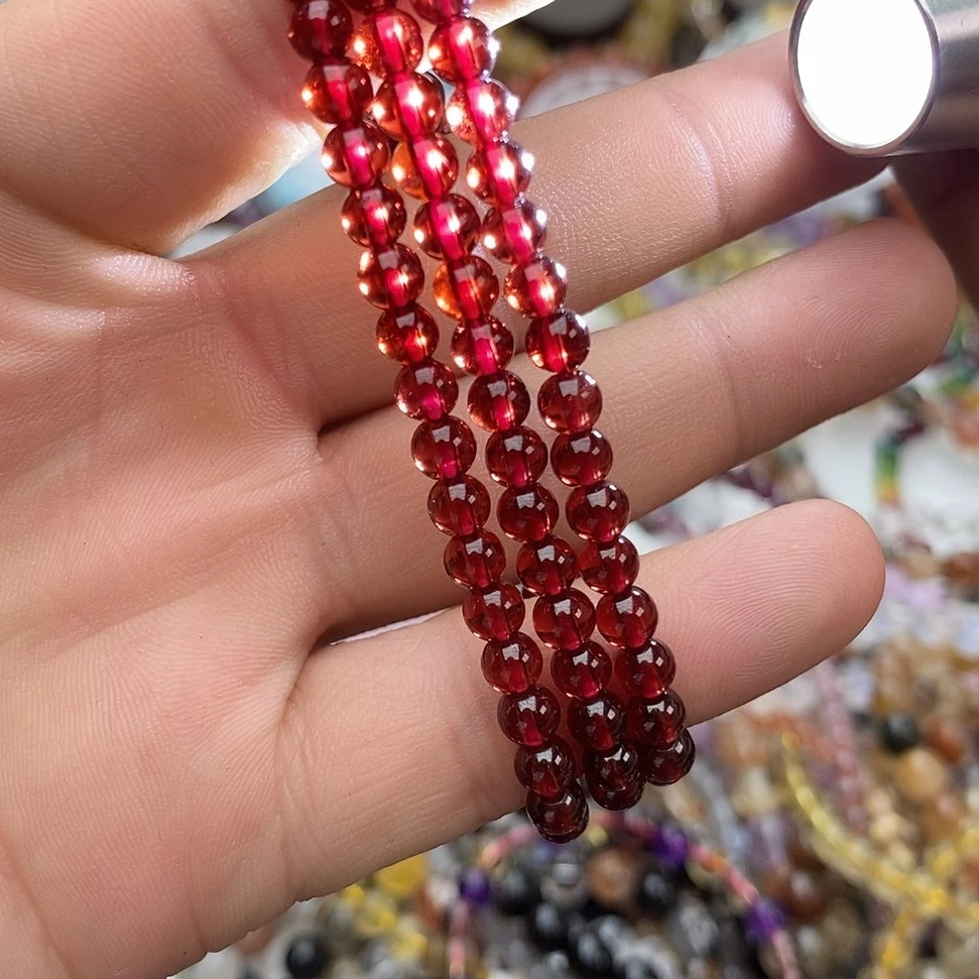 石榴石手链未镶嵌手链