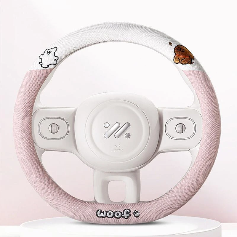 汽车方向盘套四季通用型麻料吉利银河E5潮平底银河星舰7 EM-i把套