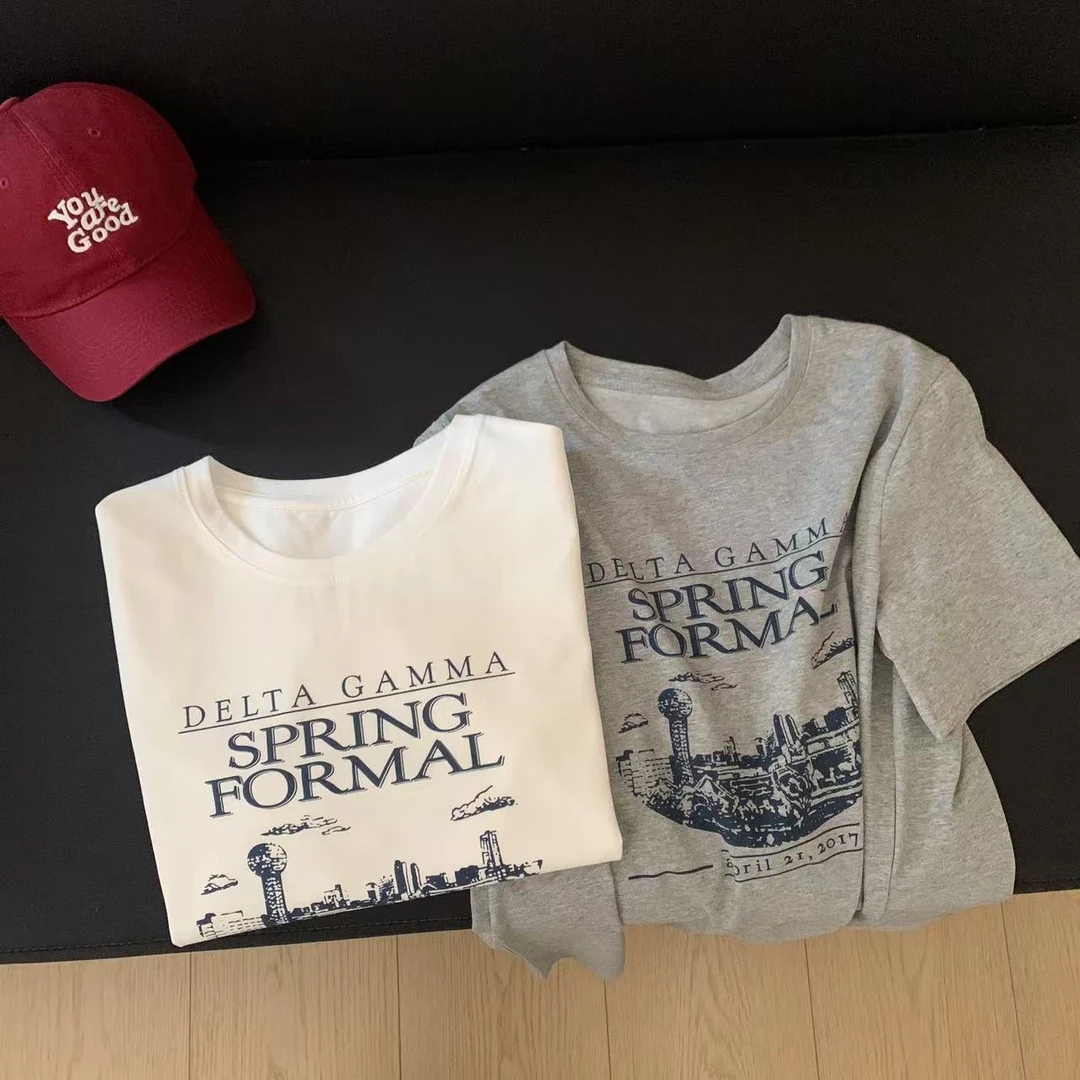 恩熙·新款韩版字母刺绣短袖T恤8541