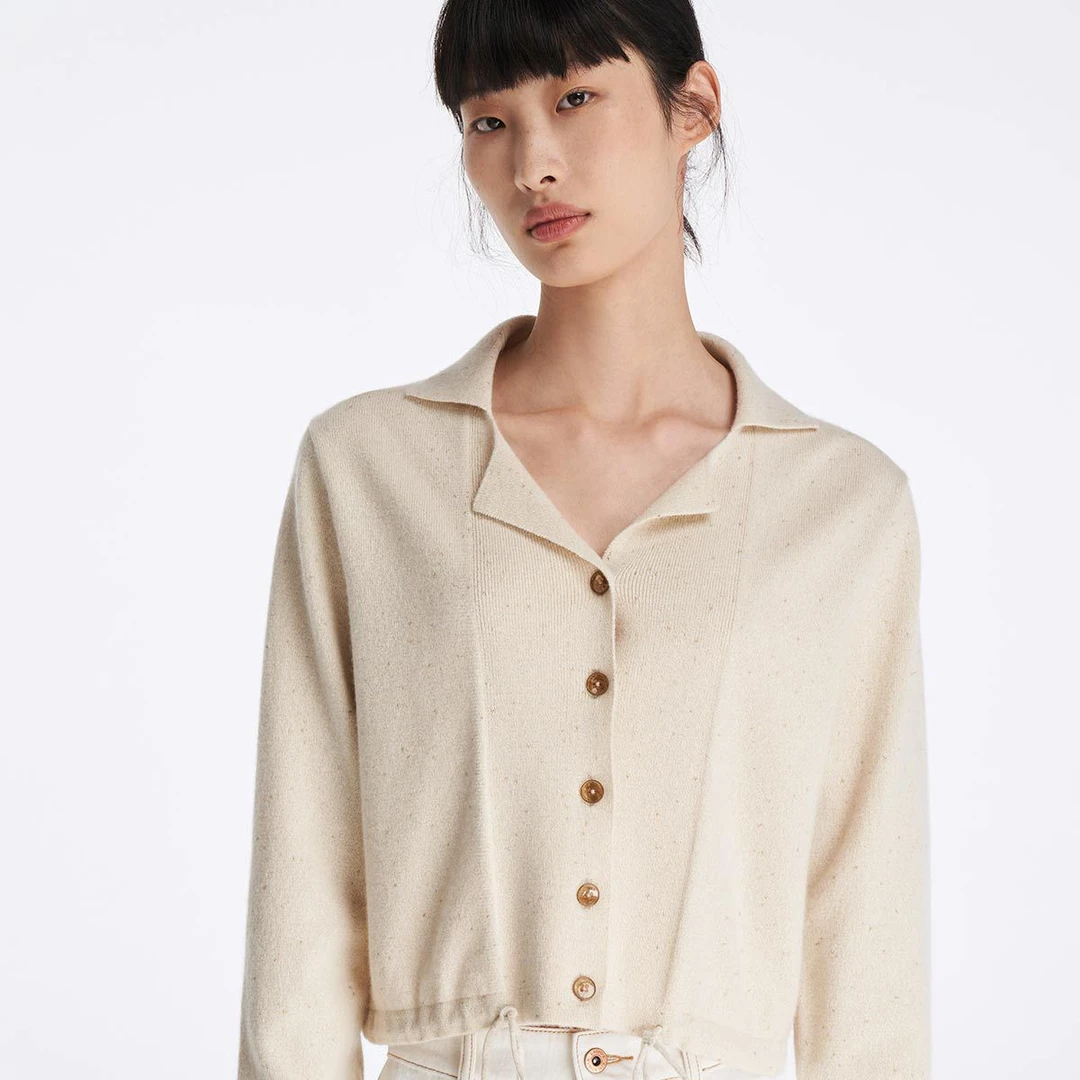 FALEMIG-萝家时尚花纱翻领西服式外套T00500