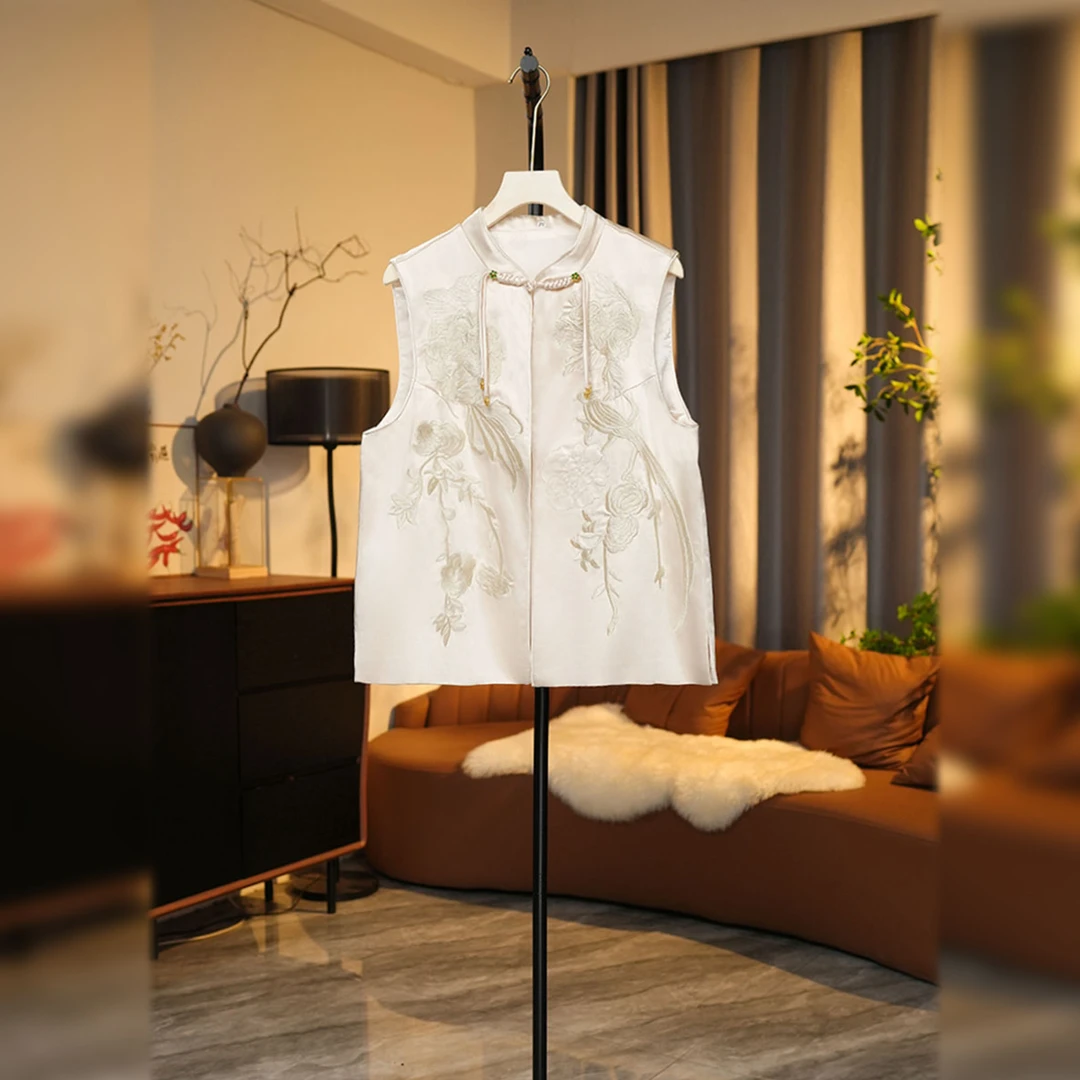 【迎香】25年新款夏季新中式国风女装刺绣马甲开衫时尚欧若风穿搭