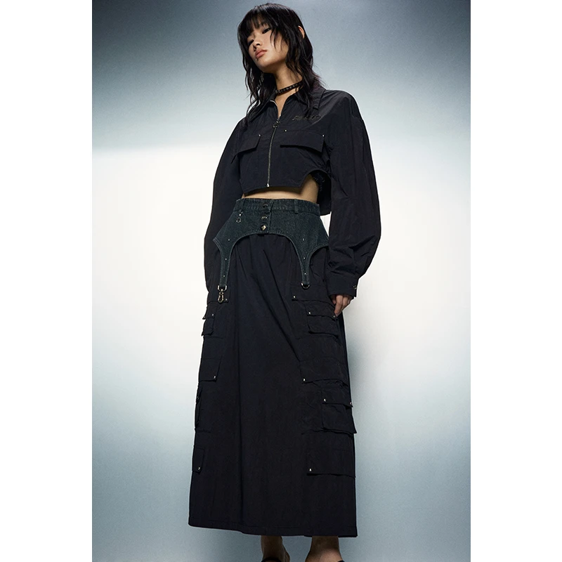 【粉丝专享】时尚休闲中长半裙1E0291