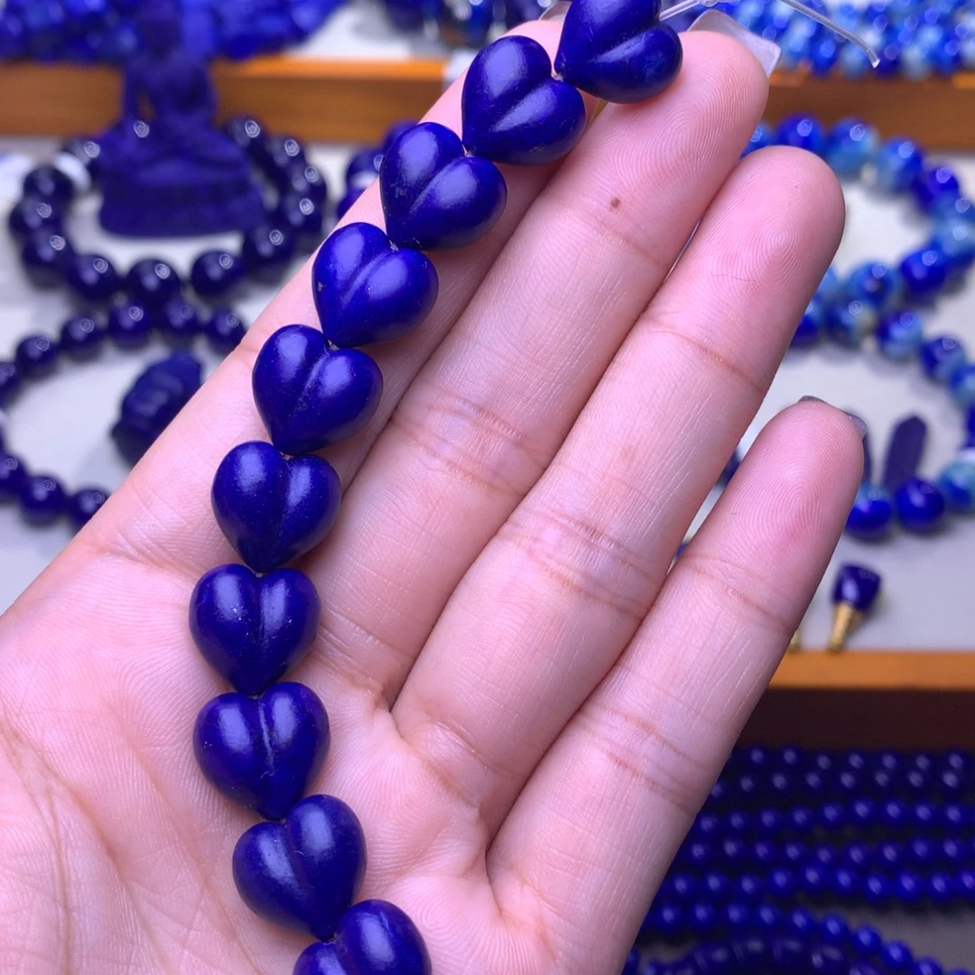 青金石未镶嵌网红屁桃，可穿手链，项链