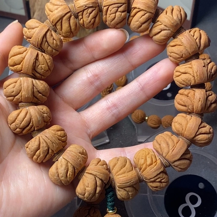 手串文玩核桃秦岭野生龙纹桃核25