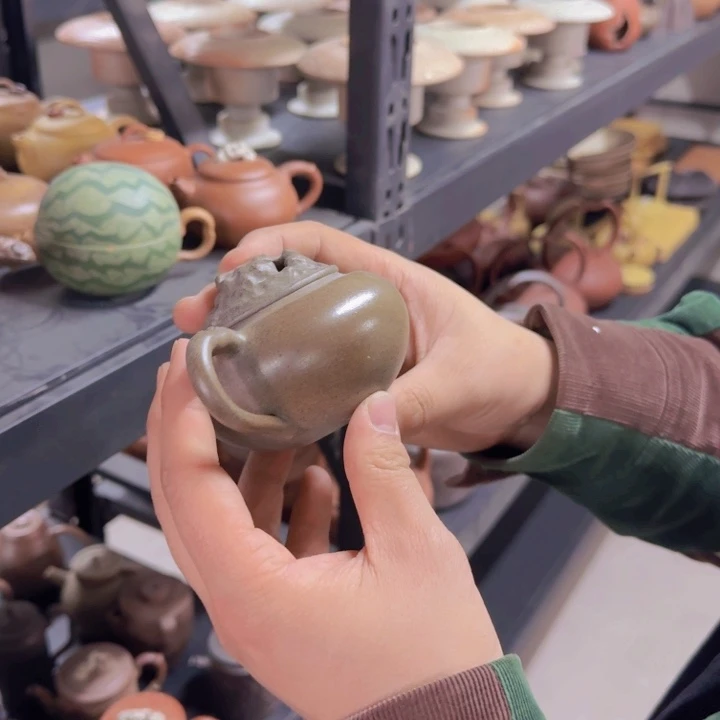 紫砂茶壶柴烧洞天