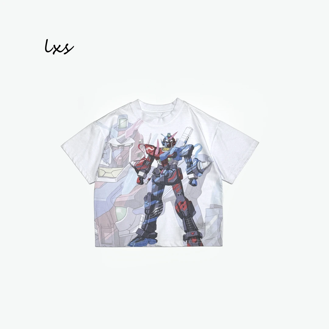 舅舅严选童装儿童夏季短袖韩版设计师宽松百搭衣服白色上衣C88911