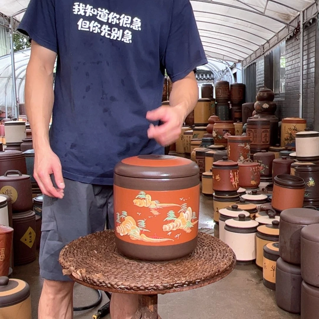 紫砂茶叶罐7 饼茶叶罐