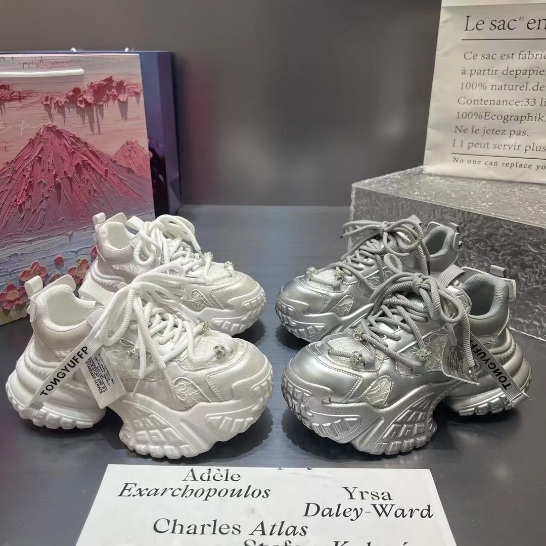 【云上芭蕾】欧洲站厚底透气网面拼色老爹鞋2025春夏百搭爆款运动鞋