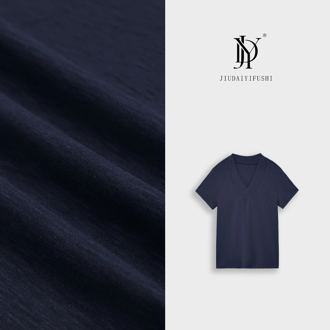 玖黛衣【腰精T】新款百搭纯色显瘦休闲高级感上衣 TXJ41050