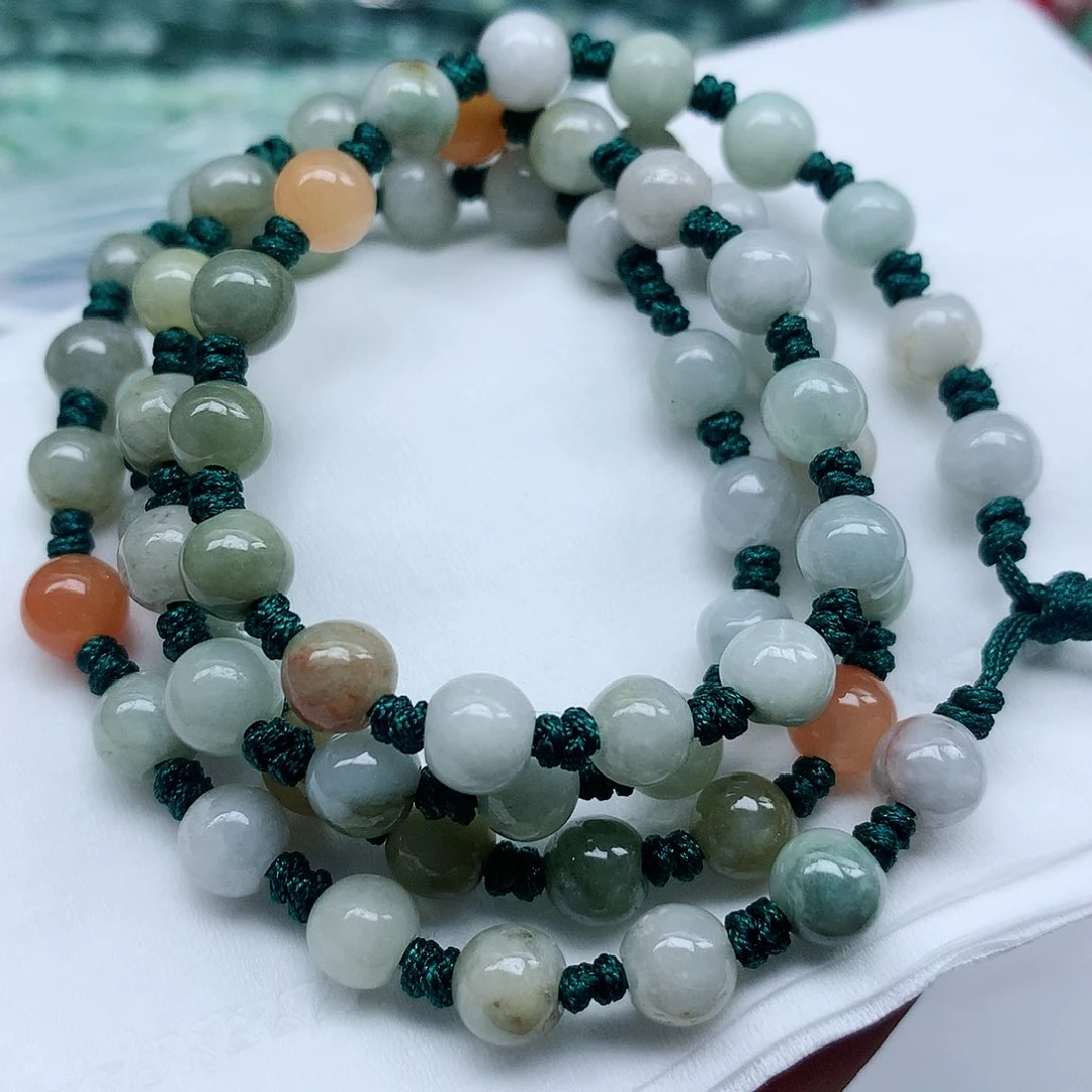 翡翠未镶嵌颈饰手串