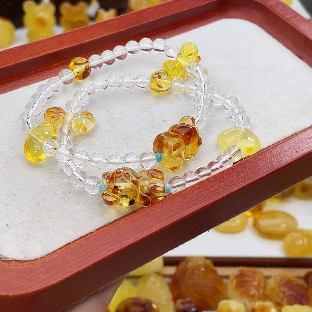 琥珀未镶嵌吊坠(赠链)