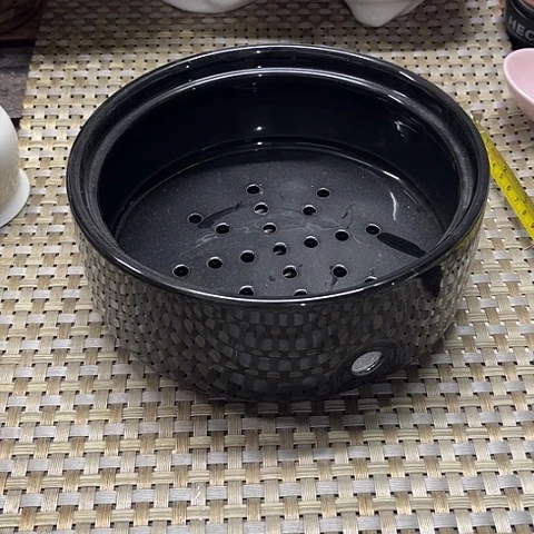 微瑕，不能明火，口径17，高7，2个黑色蒸屉