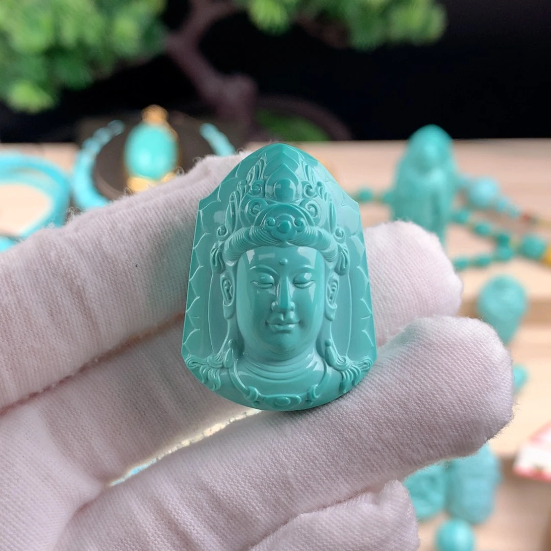 绿松石观音首未镶嵌