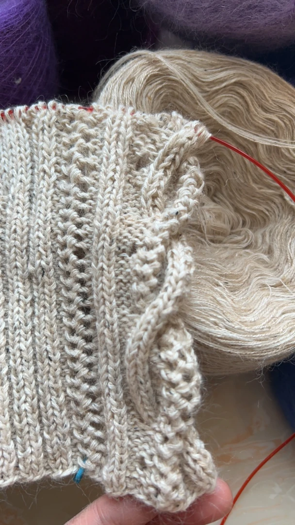 亚麻马海毛手编外套衣物用线，一份一件衣服用量1份送一个课程