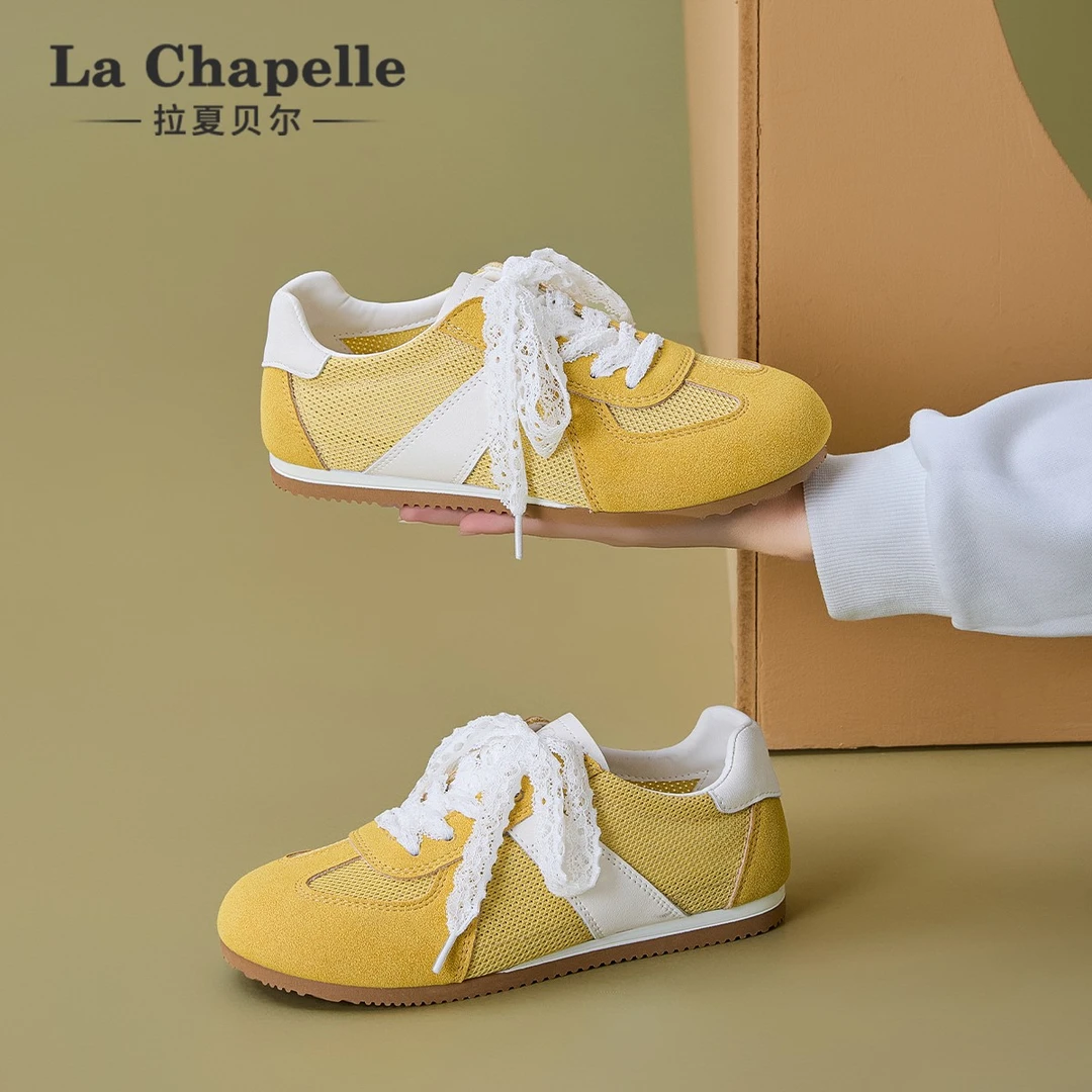 拉夏贝尔德训鞋女款2025年春夏季新款时尚百搭休闲软底运动透气鞋