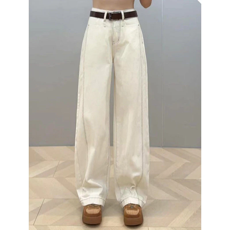 【拉法LF】「弯刀白牛」高个子定制镰刀香蕉牛仔裤