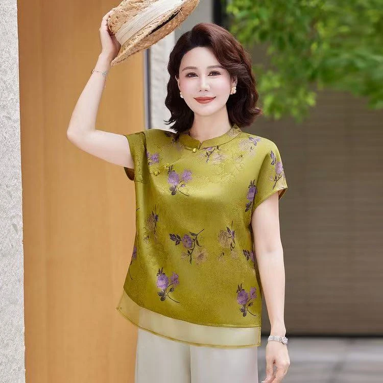 紫罗兰200-300号新中式国风上衣奥黛风小衫潮流显瘦时尚百搭新款