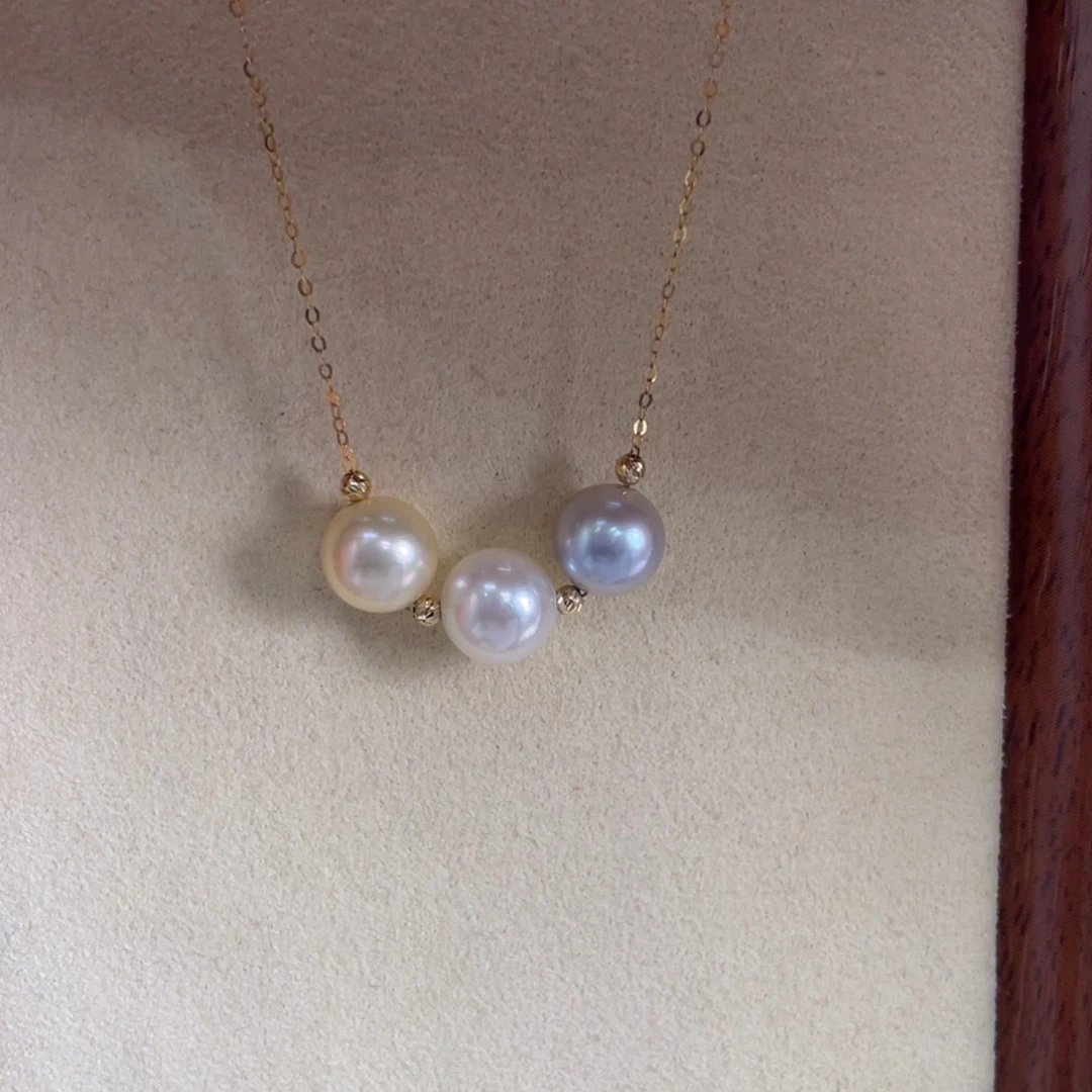 海水珍珠18K金镶嵌项链