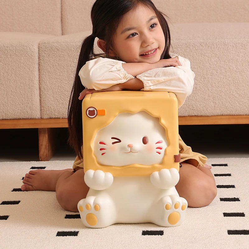 双11国朝猫咪换鞋凳轻奢高档感家用穿鞋凳ins风入户摆件乔迁礼物